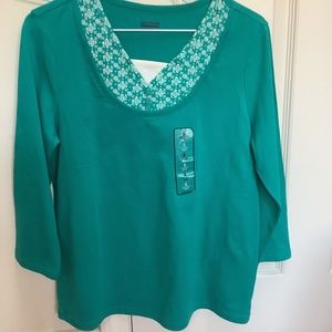 Turquoise Basic Edition top. Size small. New with tags